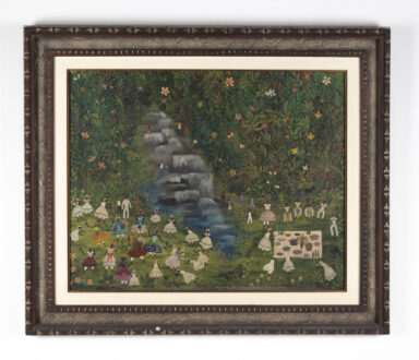 Rosina Becker do Valle - A Festa dos Orixas - 1971 - óleo sobre tela - ass.datado e intitulado na parte inferior e no verso - 65x80 cm -com dedicatoria no verso - Foto Divulgação