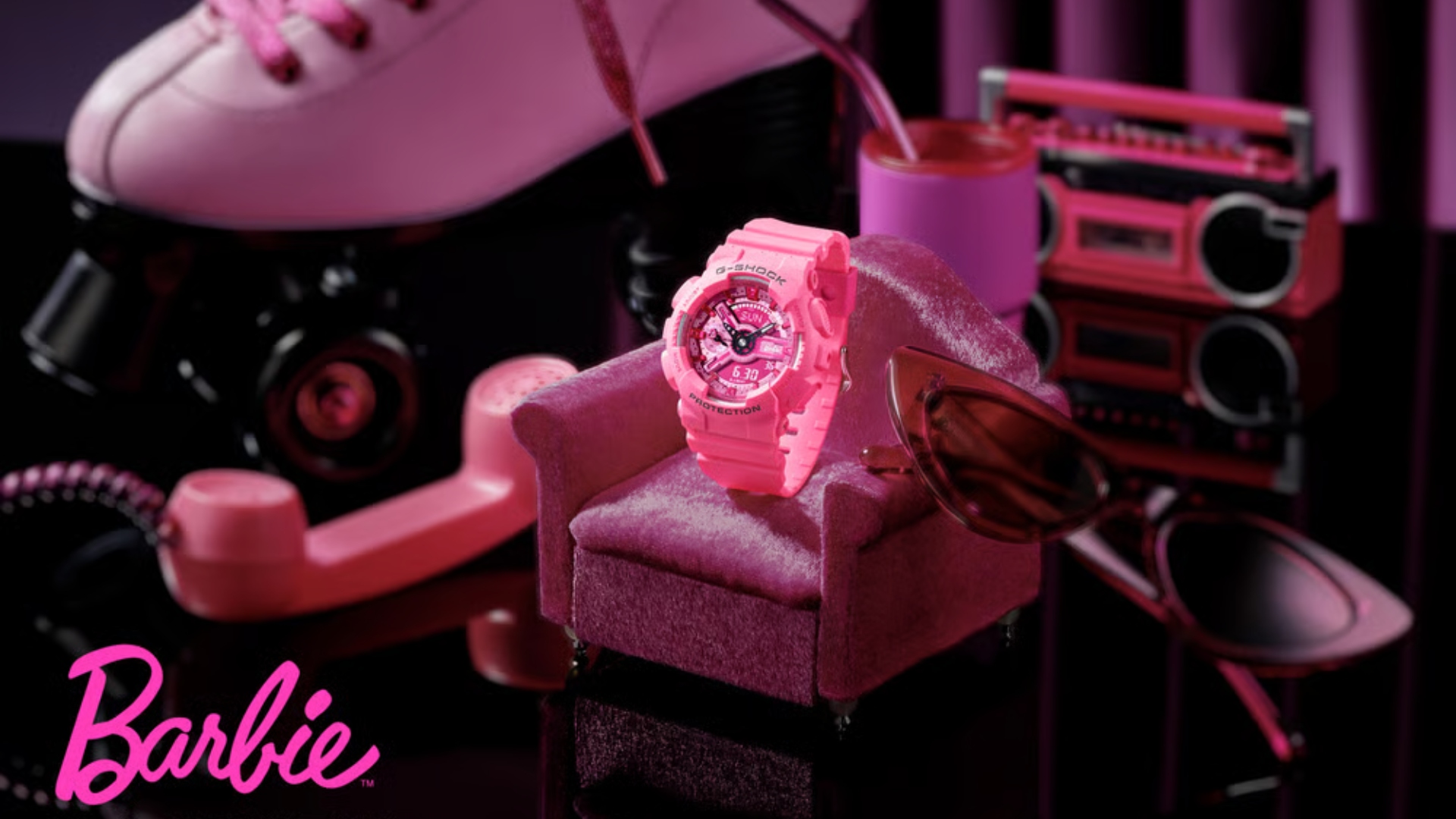 Lançamento rosa: G-Shock apresenta novo modelo de relógio inspirado no universo de Barbie